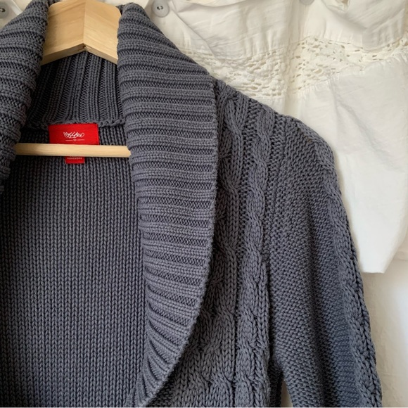 Mossimo Knitted Cardigan 100% Cotton Size Medium Slate Gray / Women’s Cardigan. - Picture 6 of 17